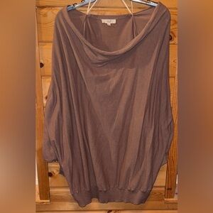 Easel Women's Oversized Brown Top Large